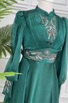 3753 Yankı Elbise Zümrüt