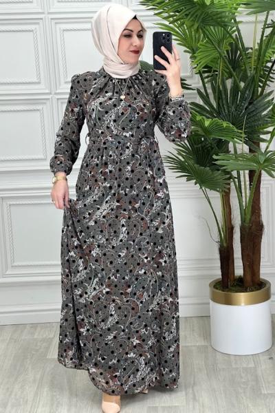 3766 Ezgin Elbise Haki