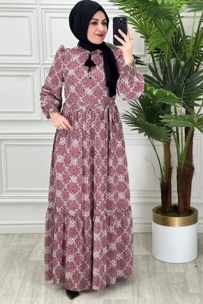 3788 Güleda Elbise Gül