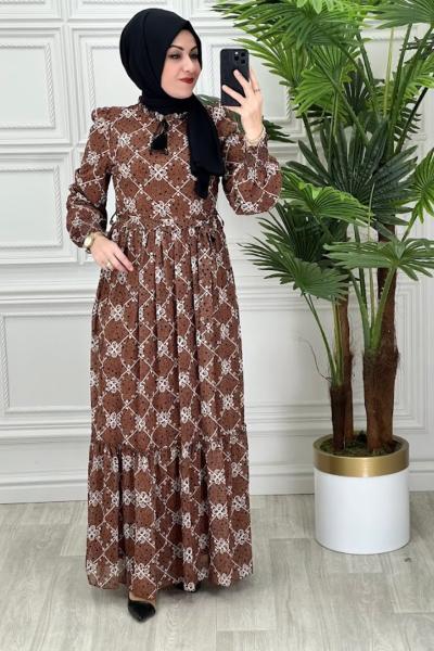 3788 Güleda Elbise Taba