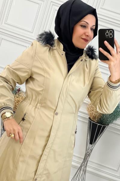 3802 Bel Lastikli Tam Boy Bondid Kaban Taş Rengi