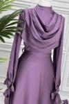 3806 Balkız Elbise  Lila
