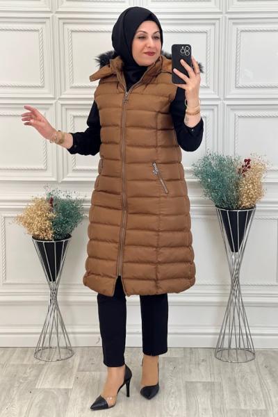 3807 Şişme Yelek Taba