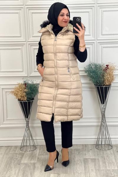 3807 Şişme Yelek Taş Rengi