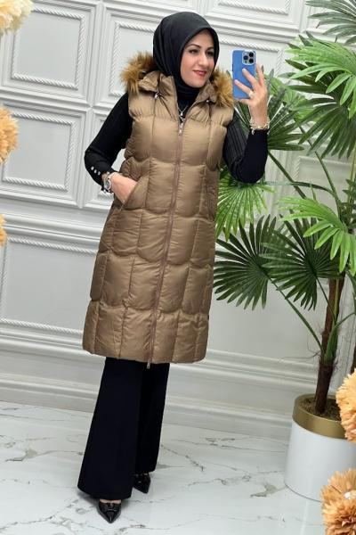 3846 Yelek Kahverengi