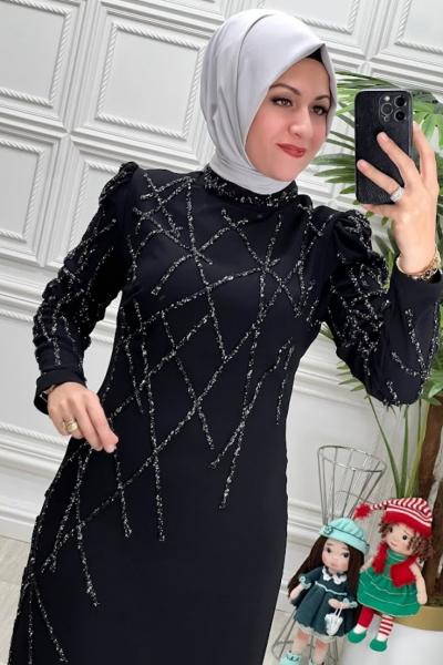 3920 Elbise Siyah