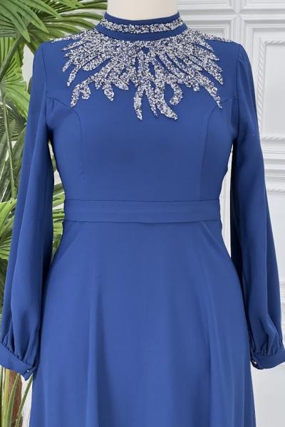 3928  Şule Elbise İndigo