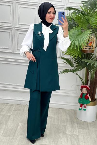 4003 Tunik Takım Zümrüt