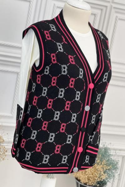 4027 Yelek Takım Siyah Siyah