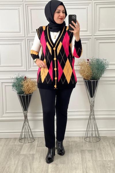 4030 Yelek Takım Siyah Siyah