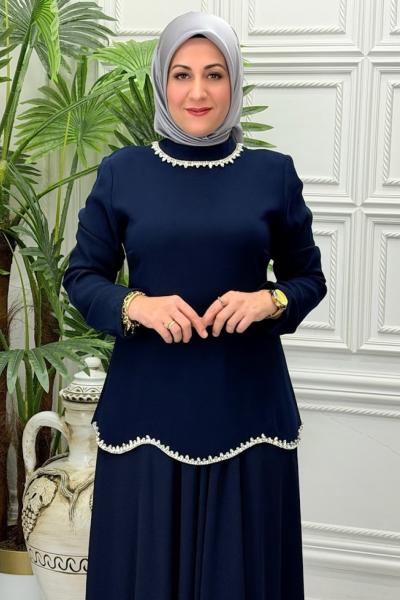 4104 Tunik  Takım  Lacivert