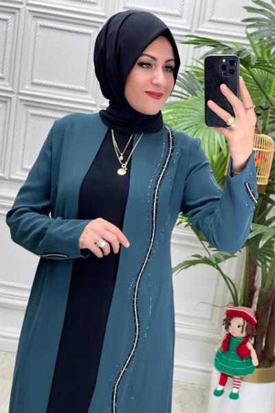4116 Tunik Takım Zümrüt