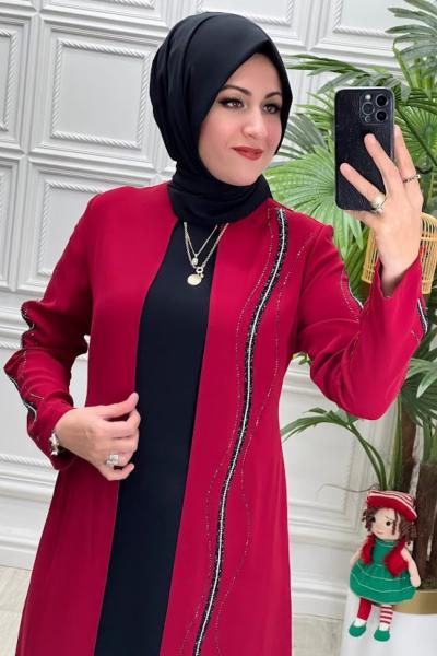 4116 Tunik Takım Kırmızı