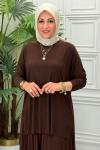 4125 Tunik Takım Kahverengi