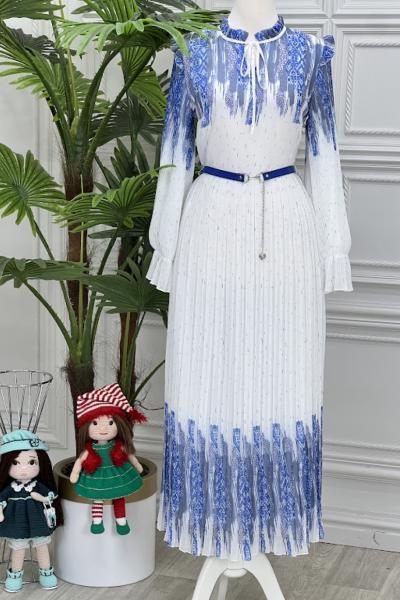 4162 Berrak Elbise Mavi