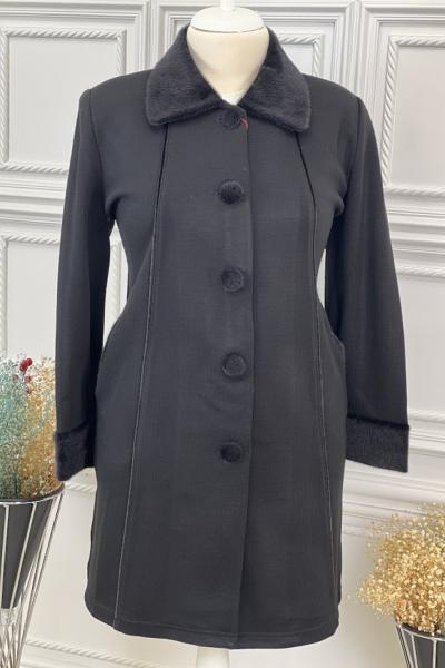 4180 Çelik Örgü Düz Biyeli Ara Boy Kap Siyah Siyah