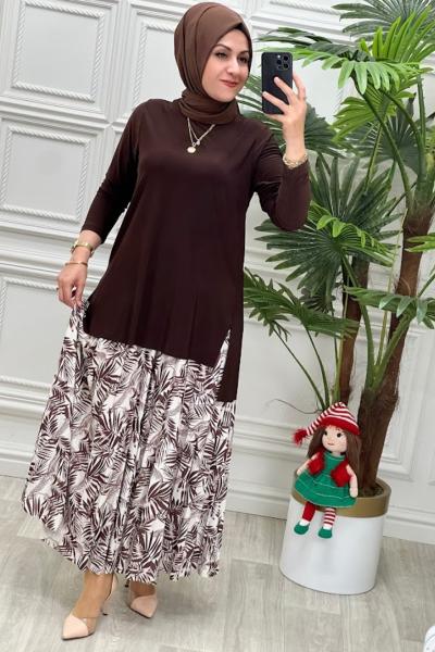 4185 Asel Takım Kahverengi