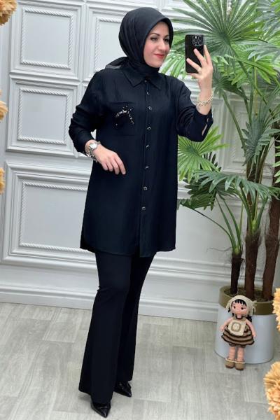 4186 Tunik Siyah