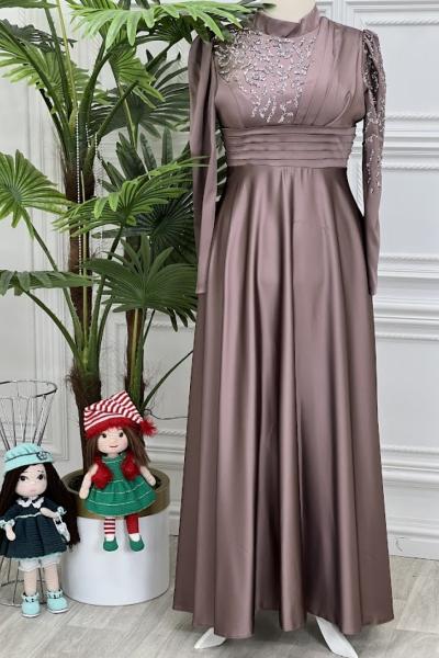 4197 Dicle Elbise Gül