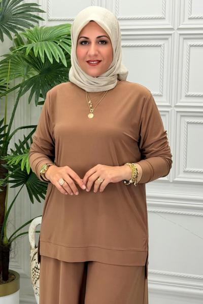 4206 Tunik Takım Sütlü Kahve