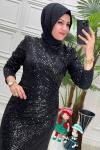 4252 ELBISE Siyah