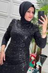 4252 ELBISE Siyah