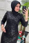 4252 ELBISE Siyah