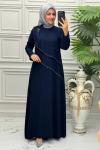 4254 Elbise Lacivert