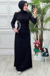 4264 Canhanım Elbise Siyah