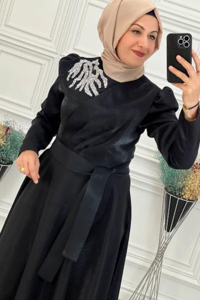 4265 Narin Abiye Siyah Siyah