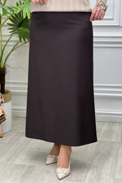 4329 Klasik Etek Kahverengi