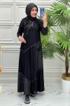 4356 Elbise  Siyah