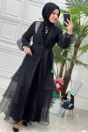 4400 Hürrem Abaya Siyah