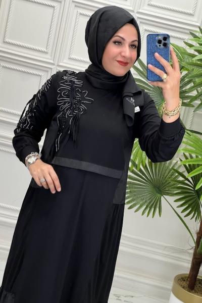 4405 Elbise Siyah