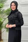 4405 Elbise  Siyah