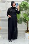 4405 Elbise  Siyah