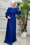4408B Elbise Saks Mavisi