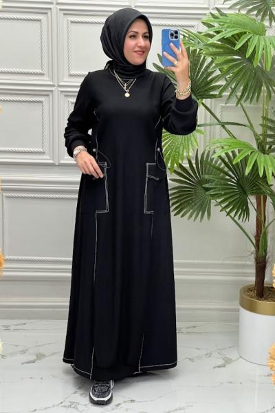 4411  Elbise  Siyah