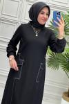 4411  Elbise  Siyah