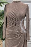 4425 Elbise Kahverengi