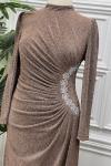 4425 Elbise Kahverengi