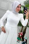 4427 Mahidevran Elbise Ekru
