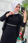 4441 Güneş Elbise Siyah