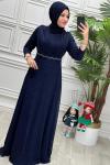 4448 Elbise Lacivert