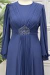 4451 Elbise Lacivert