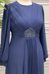 4451 Elbise Lacivert