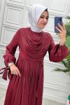 4459 Elbise Bordo