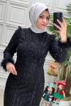 4490 Elbise Siyah