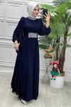 4516 Elbise Lacivert