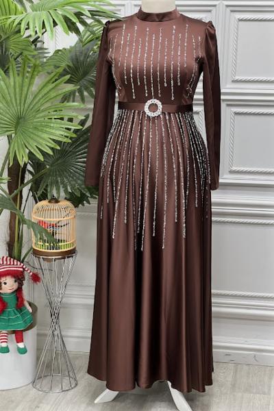 4531 Elbise Kahverengi